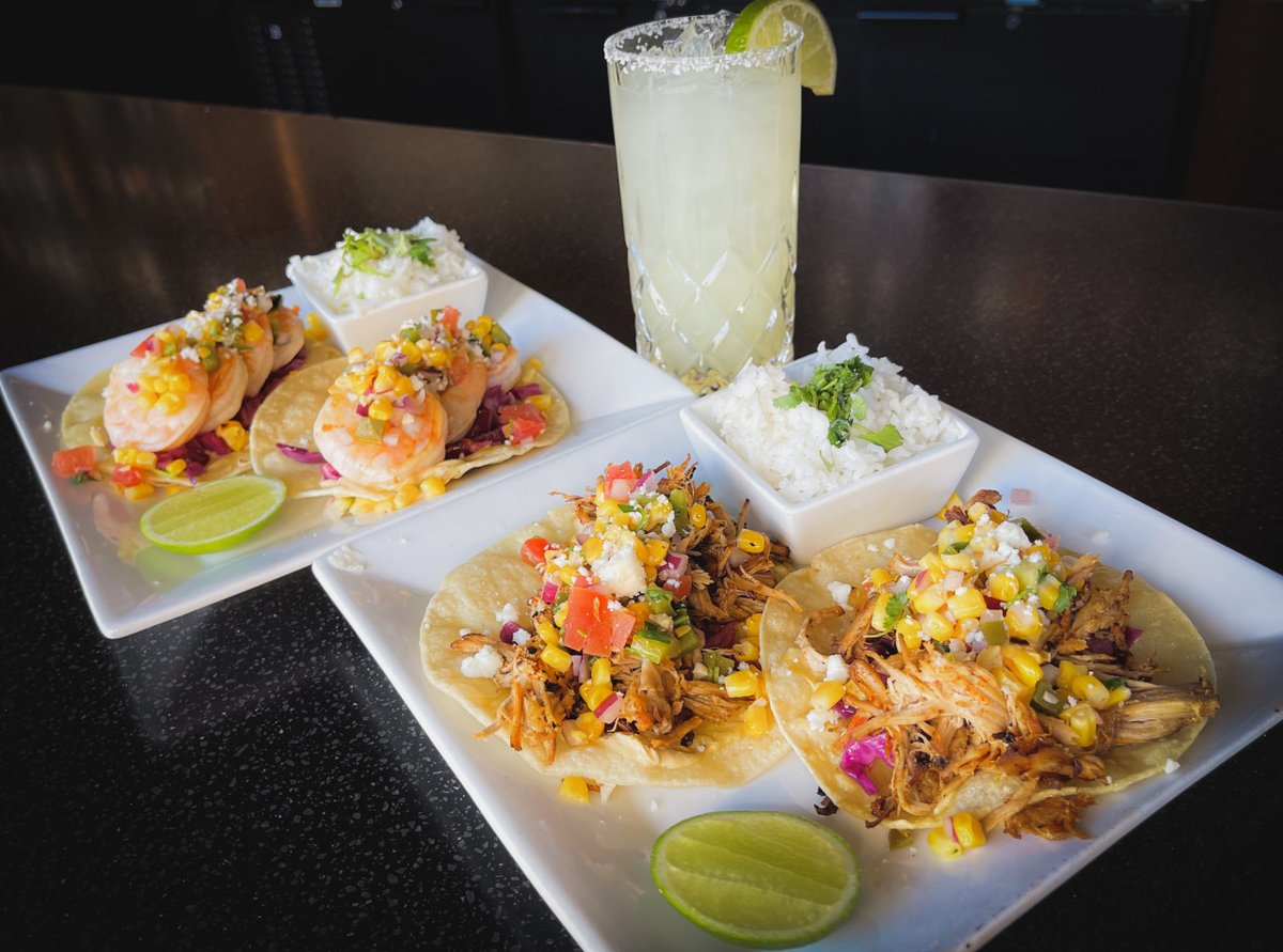 Take your pick from our shrimp or braised pork tacos topped with avocado cream, braise cabbage and roasted corn salsa the next time you’re in. 🌮 Pair with one of our brews on tap, or your favorite cocktail.