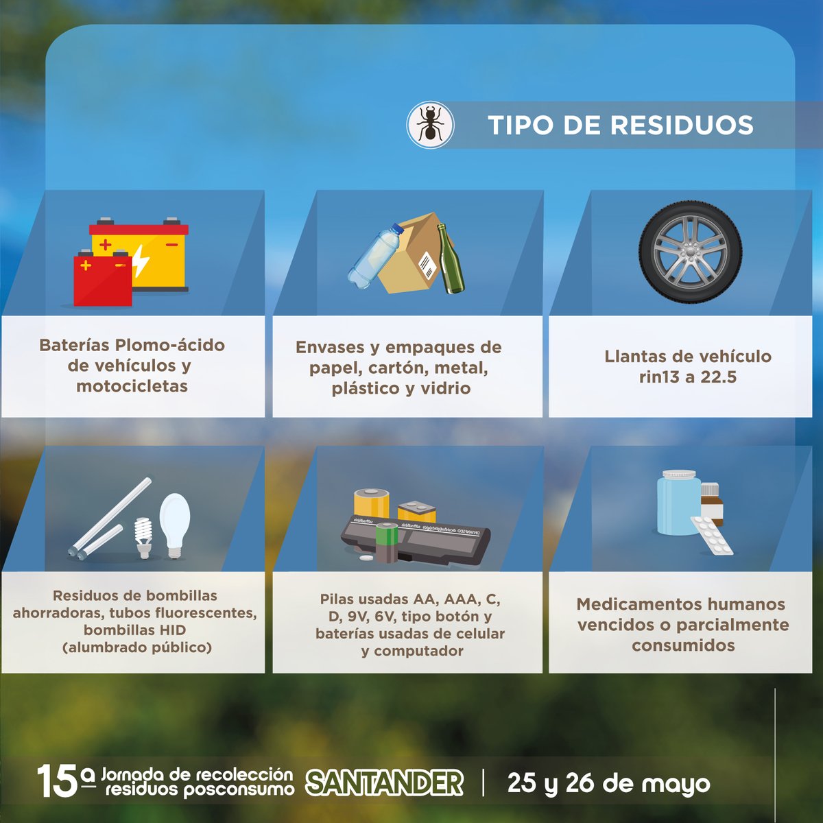 acueductobga's tweet photo. ¡A solo días 🗓️! Participa en la 'Jornada de Recolección de Residuos Posconsumo' y genera importantes cambios en beneficio de nuestro planeta.🌎
#TerritoriosDeBienestar #ambAmbiental https://t.co/Y1jgrHKvX8