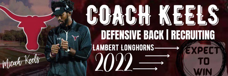 LambertFtBall's tweet photo. Welcome back @coachkeels4 ! Coach helped lead a impactful Secondary for the longhorn defense.  

 5 players from the secondary made the all region team. 
#expect2win #1lambert https://t.co/LtdfVoKada