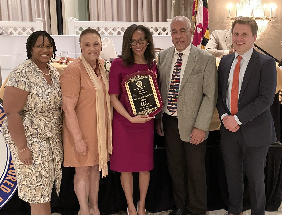 In the midst of so much tragedy, our clients give us hope. Today, we were honored to accept the MoCo @NAACP’s Presidents Award commemorating our work to defend equal opportunity for all. @naacp_pcmd @bajusa @NAACP_LDF