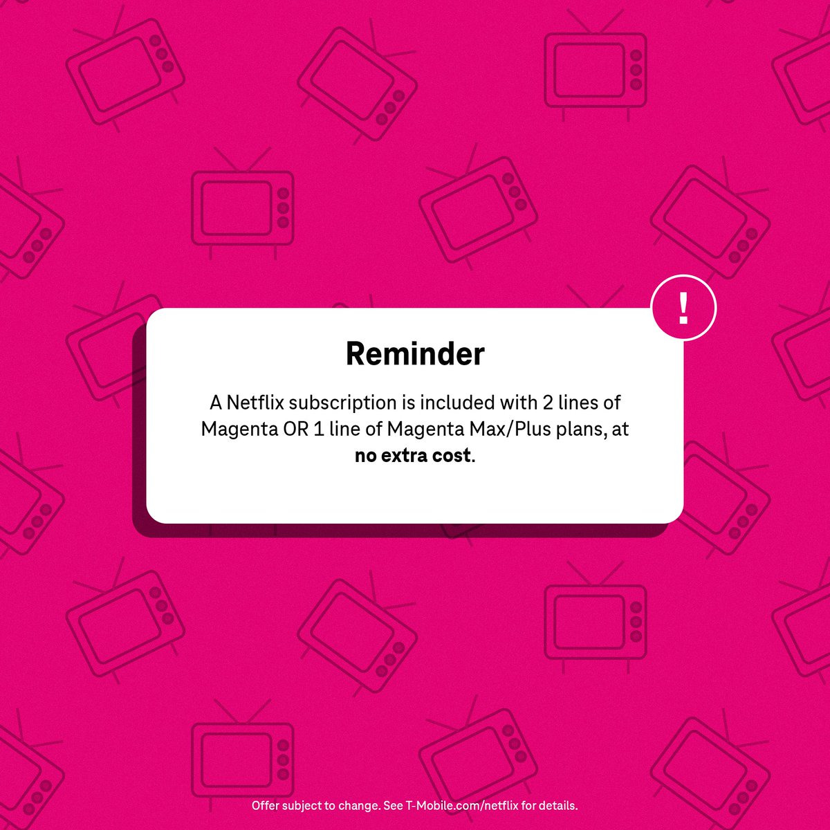 kellimooney18's tweet photo. Why share passwords when you can get Netflix on @tmobile 😉 

#TeamMagenta | #NetflixOnUs https://t.co/d0mkpfdZ6l
