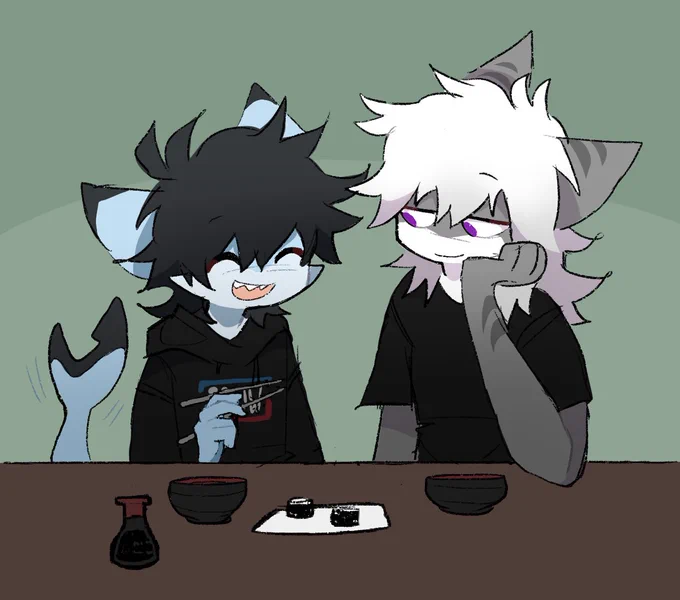 mizu felt bad so he took him out to get sushi https://t.co/WmSKWVxf1n 