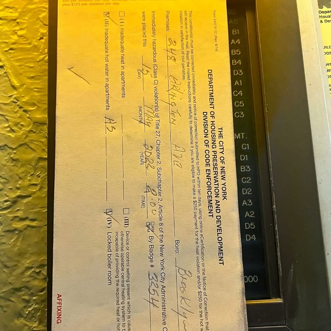 ALBERTSCOTT718's tweet photo. Once again the  #EASTNEWYORK.. #WORKINGCLASS residents of 248 Arlington Ave., are being subjected to horrible housing conditions by a PREDATORY LANDLORD &amp; HPD is NOT doing enough to address these issues..
#WORKINGCLASS community please call 311 to report https://t.co/UMz65r6WsI