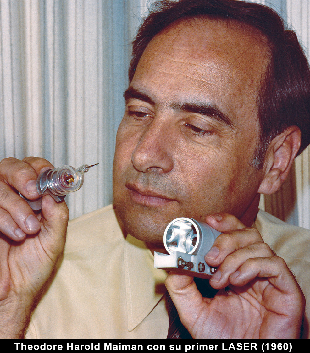 JostoMaffeo's tweet photo. ⚡ 📀 EL PRIMER LASER 

Por lo menos, el primero que funcionaba. 
 El 16 mayo 1960, en #Malibu, lo demostró el #físico Theodore #Maiman.
 El #LASER, acrónimo de "Light  Amplification by Stimulated Emission of Radiatión", es hoy omnipresente. 
 Por ejemplo, en un lector de CD-DVD. https://t.co/Vu7FCvzfnU