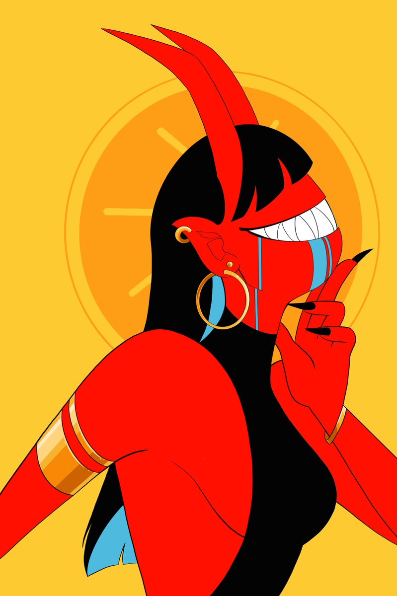 0rigingirl's tweet photo. She’s a gem and she knows it! Morgana, my demon princess OC, wears kashmir and silk exclusively. Fun fact: she literally has blue blood and can harden it to use as weapons—but! It does drain her stamina.
.
#demons #princess #fashion #jewelry #gold #blood https://t.co/UN3NSGOjEq