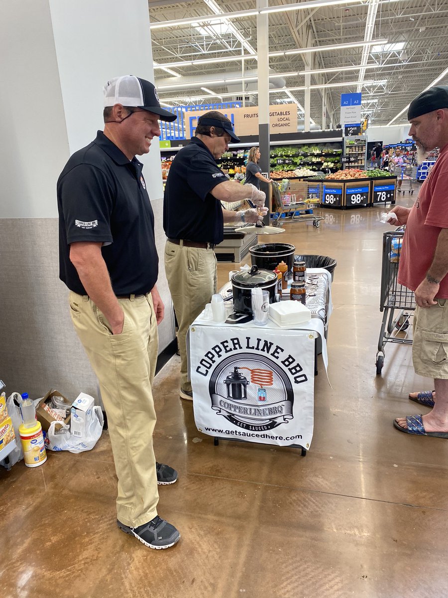 copperlinebbq's tweet photo. Copper Line BBQ at Walmart in Madison GA today! Thank you to all of our new friends we got to meet today! And a huge Thank You to #Walmart and their great employees!!! #copperlinebbq #uga #bbq #copperline https://t.co/1J366haX1v