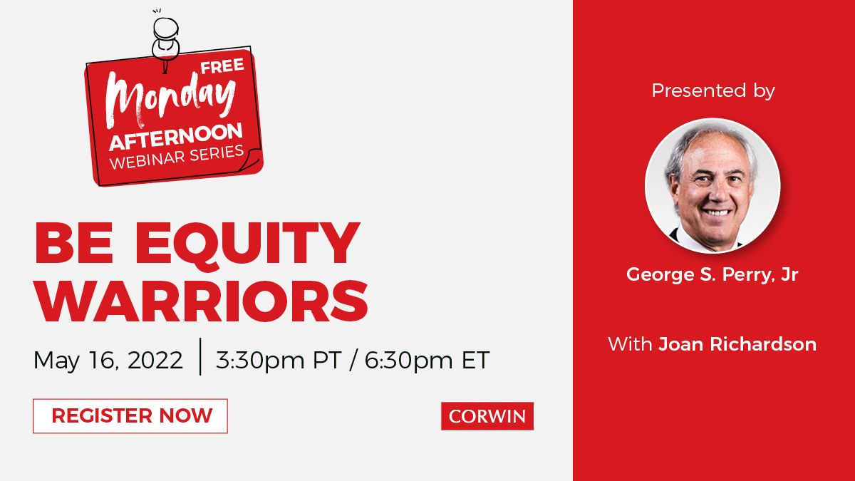 Tomorrow's FREE webinar is for #EdLeaders who are ready to do what it takes to advance #equity and raise the achievement of EVERY student: ow.ly/yTaR50IZzXC

<a href="/DrGeorgePerryJr/">George Perry</a> #EdLeadership #EdAdmin