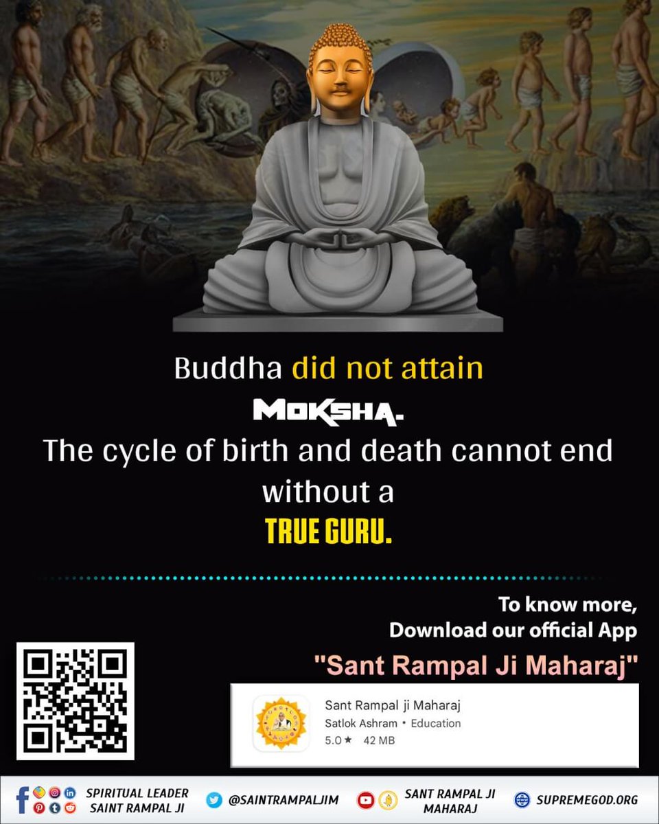 mona_kush2's tweet photo. Buddhism Is Against God’s Constitution Spiritual Teacher is mandatory on the path of salvation:- Without taking Naam Initiation from spiritual teacher/ Tatvdarshi Saint, salvation can never be attained.
#RealKnowledgeOfBuddhism https://t.co/QTbJuQXq8f
