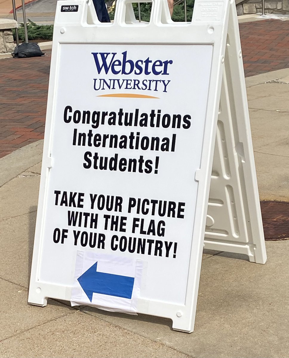 BethJStroble's tweet photo. #PHOTOS and #Flags a natural combo for #WebsterGrad https://t.co/zgvAHPlplb
