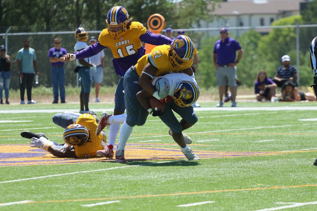 GoConqs's tweet photo. 🏈Football | #GoConqs 

@GoConqsFB hit the field for their Spring Game today &amp; got some good work in 

Peep👀some pics of the action📸 https://t.co/WpYS3kxGNb