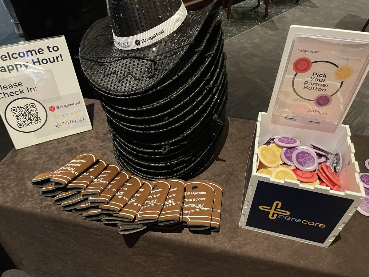 InterlaceHealth's tweet image. Happy hour has started! Join  @BridgeHeadHDM @CereCore and @InterlaceHealth to kick off #MUSEINSPIRE !