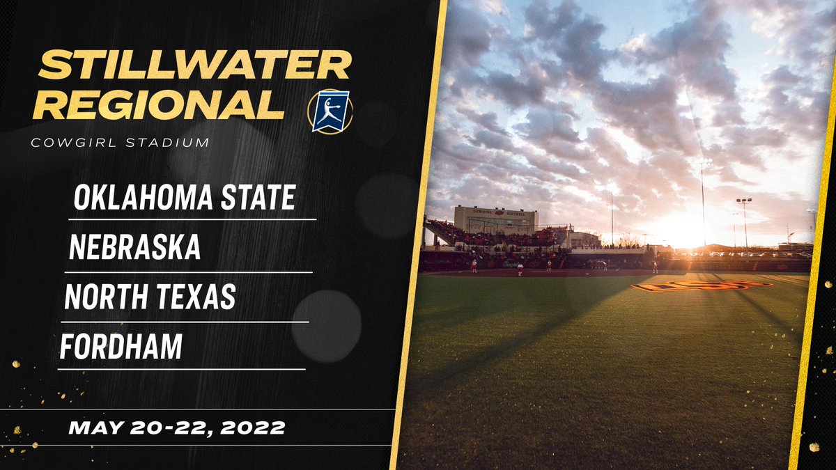 𝐒𝐭𝐢𝐥𝐥𝐰𝐚𝐭𝐞𝐫 𝐑𝐞𝐠𝐢𝐨𝐧𝐚𝐥
📅 May 20-22

(7) @CowgirlSB
<a href="/HuskerSoftball/">Nebraska Softball</a>
<a href="/MeanGreenSB/">UNT Softball</a>
<a href="/FordhamSoftball/">Fordham Softball</a>

#RoadToWCWS