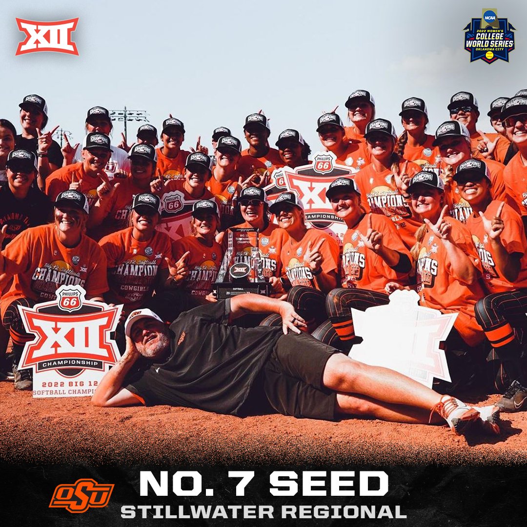 Big12Conference's tweet photo. NO. 7 SEED | @CowgirlSB

#Big12SB x #RoadToWCWS https://t.co/9mLdqf3zJH