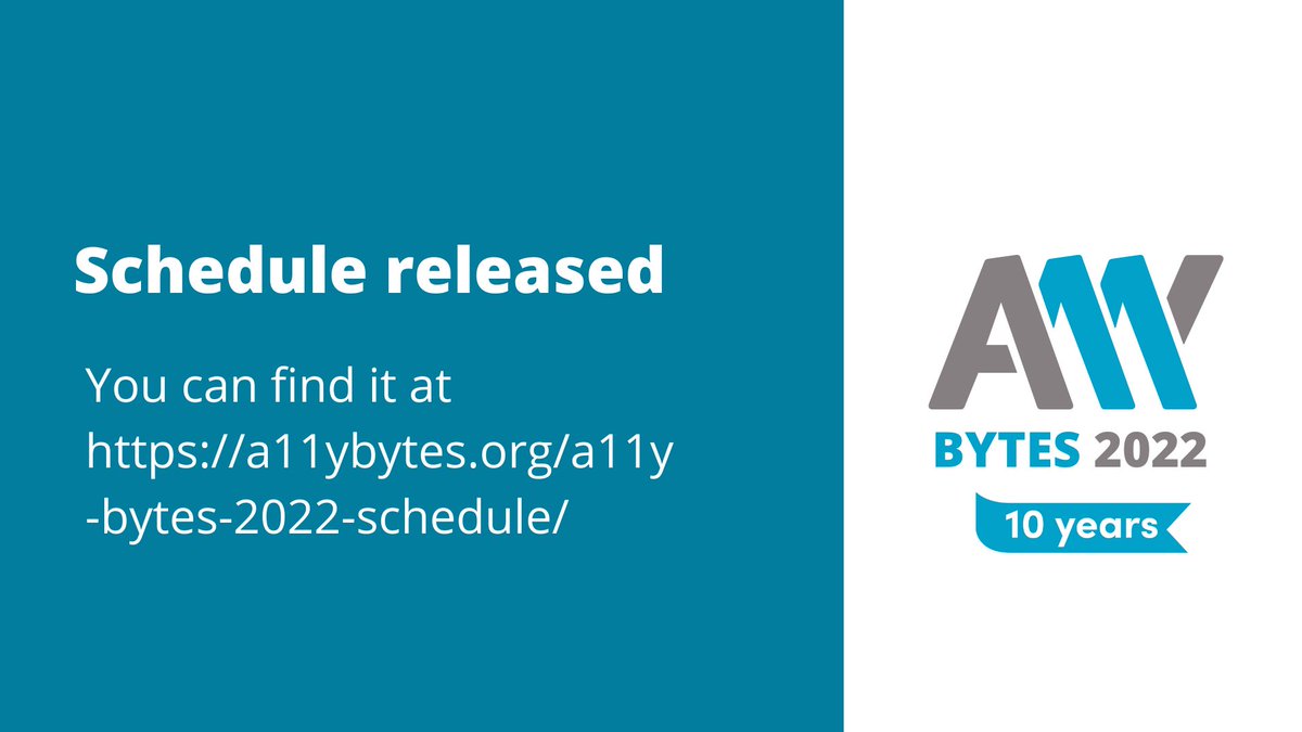 a11ybytes's tweet photo. It's almost time! Our first presentation for this year's #A11yBytes will be released at 10am AEST today, with 14 more to come over the next 3 days. We've also got a live Q&amp;A on #GAAD at 3pm AEST, where our presenters will answer your questions. Schedule: https://t.co/VbiEerau5l https://t.co/DGJ5oFNlrt