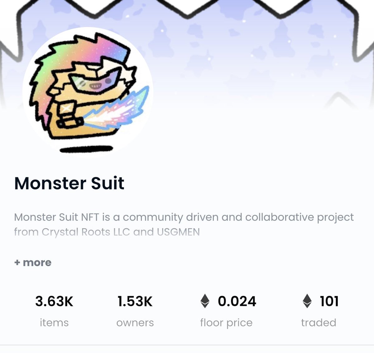 Broke the 100 volume traded! @MonsterSuitNFT 🔥🕹