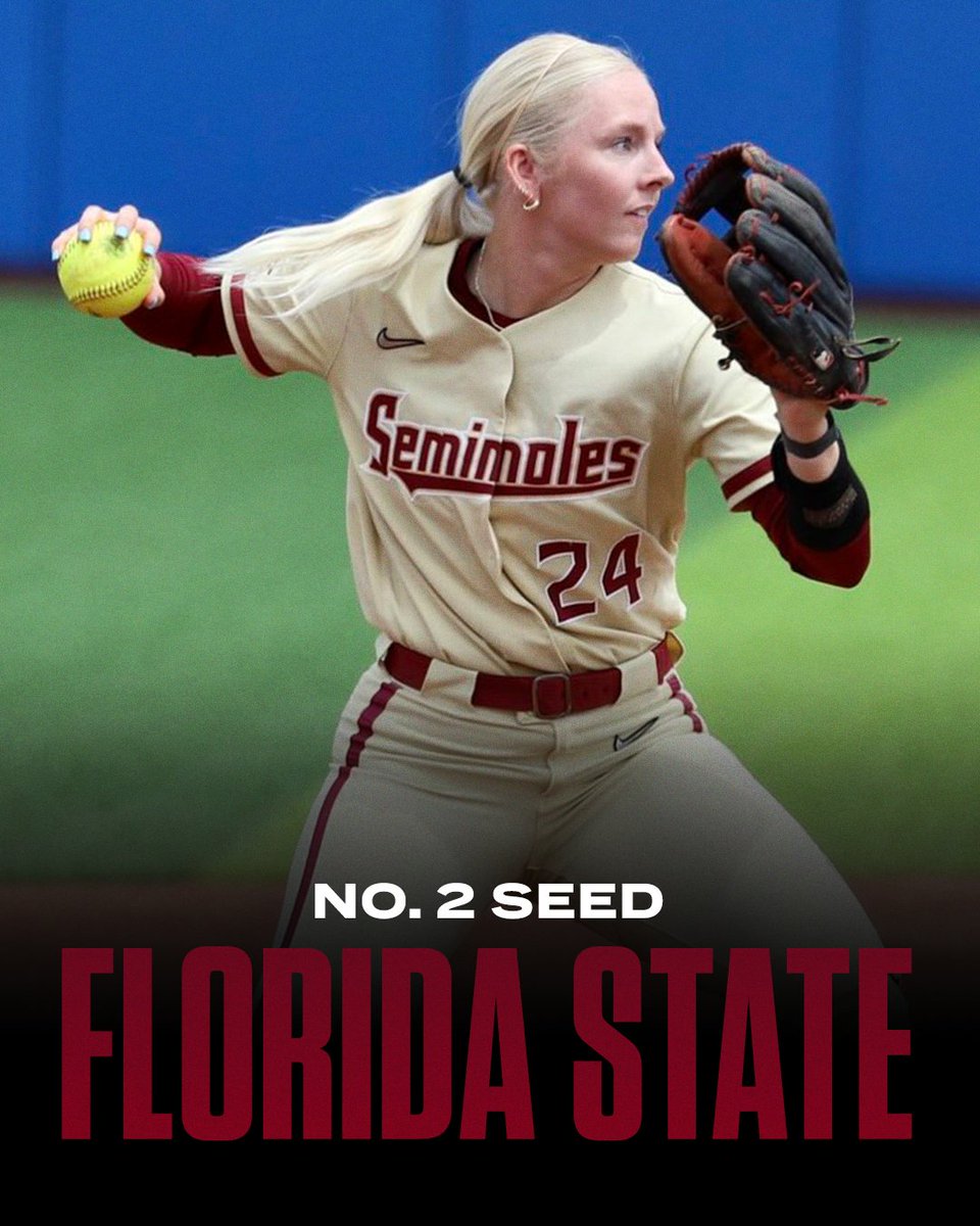 espnW's tweet photo. .@FSU_Softball takes the No. 2 seed in the 2022 D-I softball tournament 🙌 https://t.co/XXvnC6gINB
