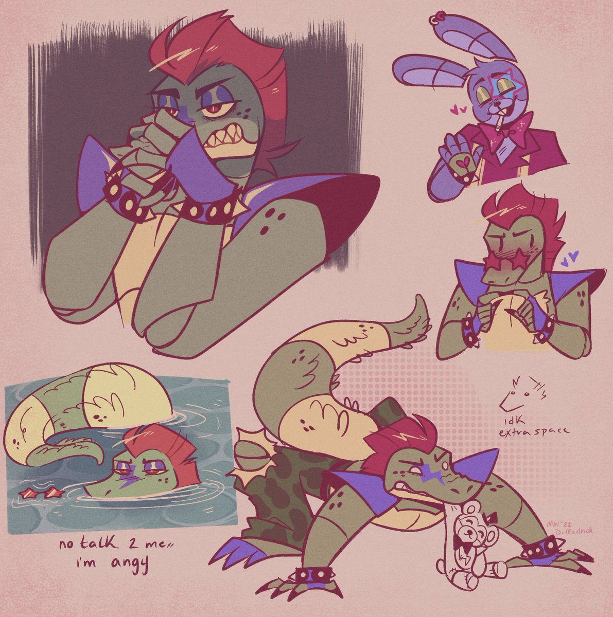 DrMedrick's tweet photo. Fanart// FNAF security breach 
the lizard is very disturbed https://t.co/Hh4uAhRMMi