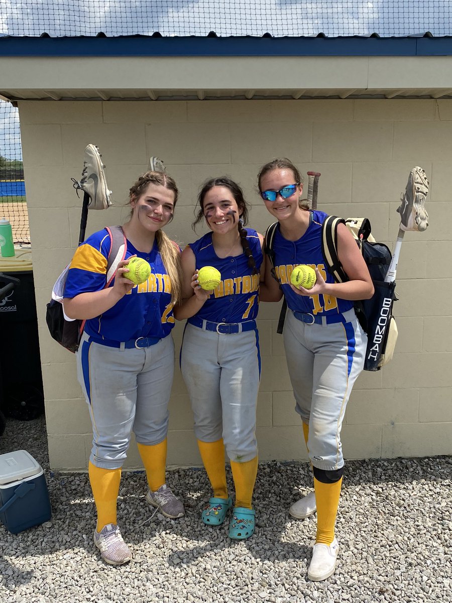 peyton_renier's tweet photo. Big weekend for JV, brought home 2 wins against East Noble and 3 home runs! @SpartySoftball https://t.co/8fRzhqRLqk
