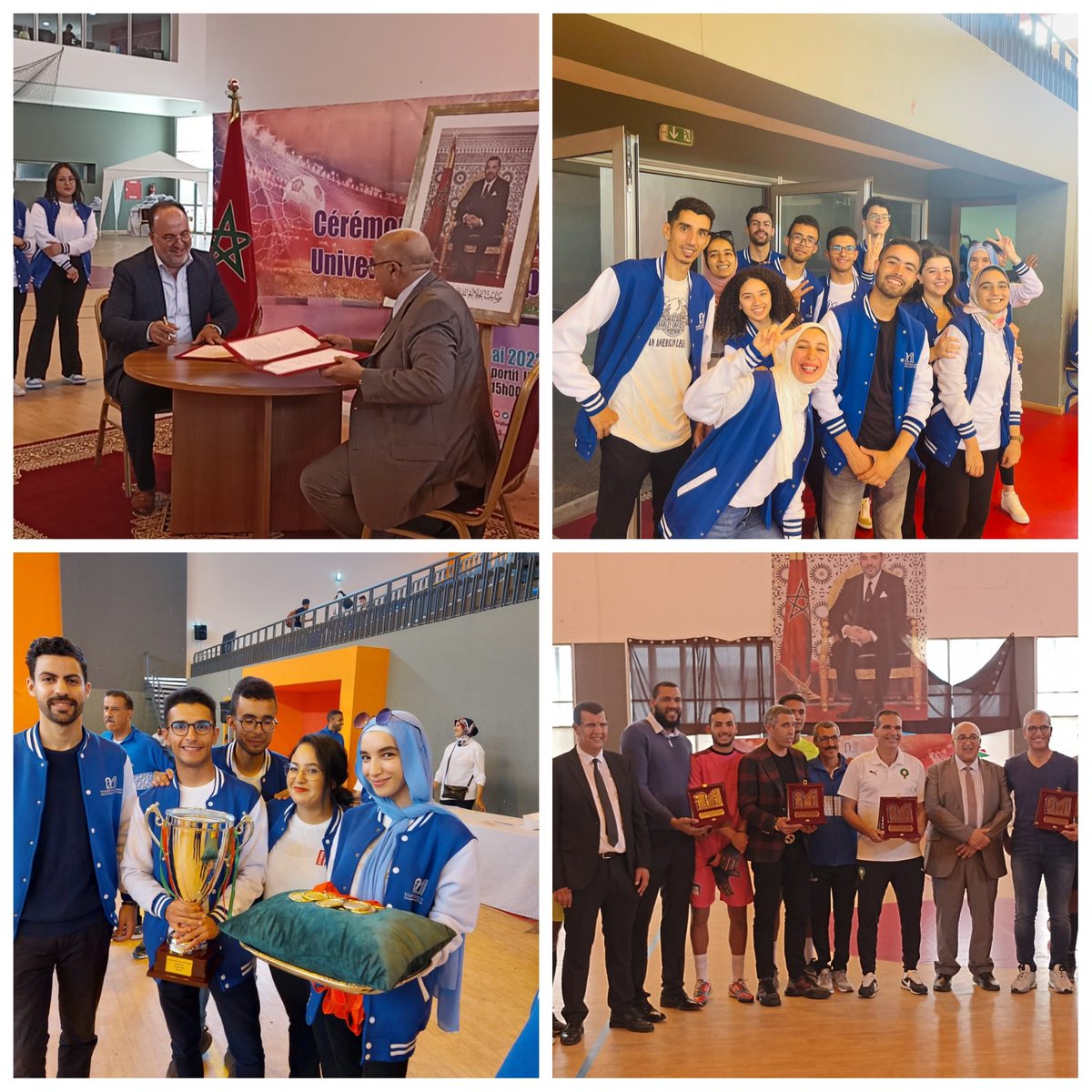 badrfekkar1's tweet photo. As a student ambassador of Mohamed V University, I have the honor to be part of the organizing committee of the closing ceremony of the university year in team sports which was on May 11, 2022 at the ibnou rochd sports complex. https://t.co/BEZQw807ct