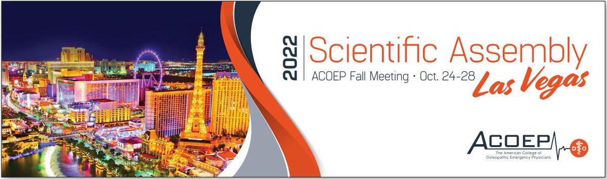 Save the date! ACOEP's Scientific Assembly in Las Vegas is on the books for October 24th-28th, 2022!