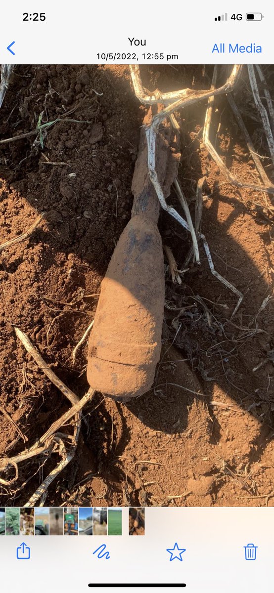 I’d only russets stored as well under ground, bit of a surprise for the digger driver having it wedged in sheer. 💣 💣💣 curtesy of ww2 training camp.