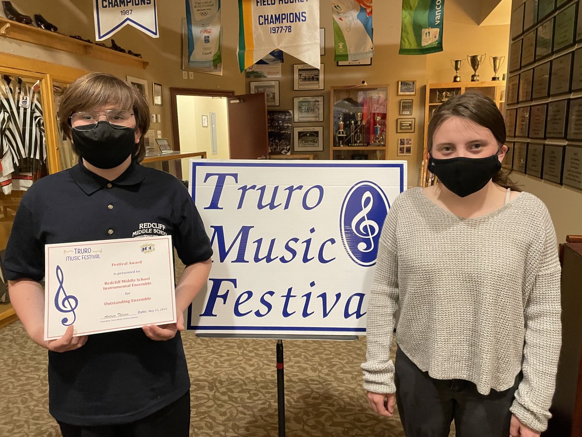 Congratulations to the Redcliff Middle School Instrumental Ensemble on receiving the Outstanding Instrumental Ensemble Award at the <a href="/TruroMusicFest/">Truro Music Festival</a> Awards Concert today. 🎉🎶 <a href="/redclifftweets/">Redcliff Middle School</a>