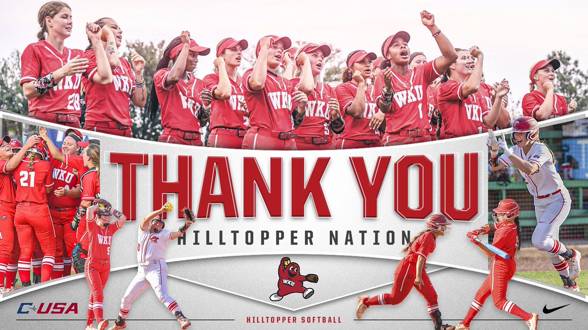 WKUSoftball's tweet photo. 𝘼 𝙨𝙚𝙖𝙨𝙤𝙣 𝙩𝙤 𝙧𝙚𝙢𝙚𝙢𝙗𝙚𝙧 🔝🥎

We finish with a 39-13 record for a new season win % record .745.

Thank you for all the support, Hilltopper Nation! #GoTops https://t.co/NAXQfnnilZ
