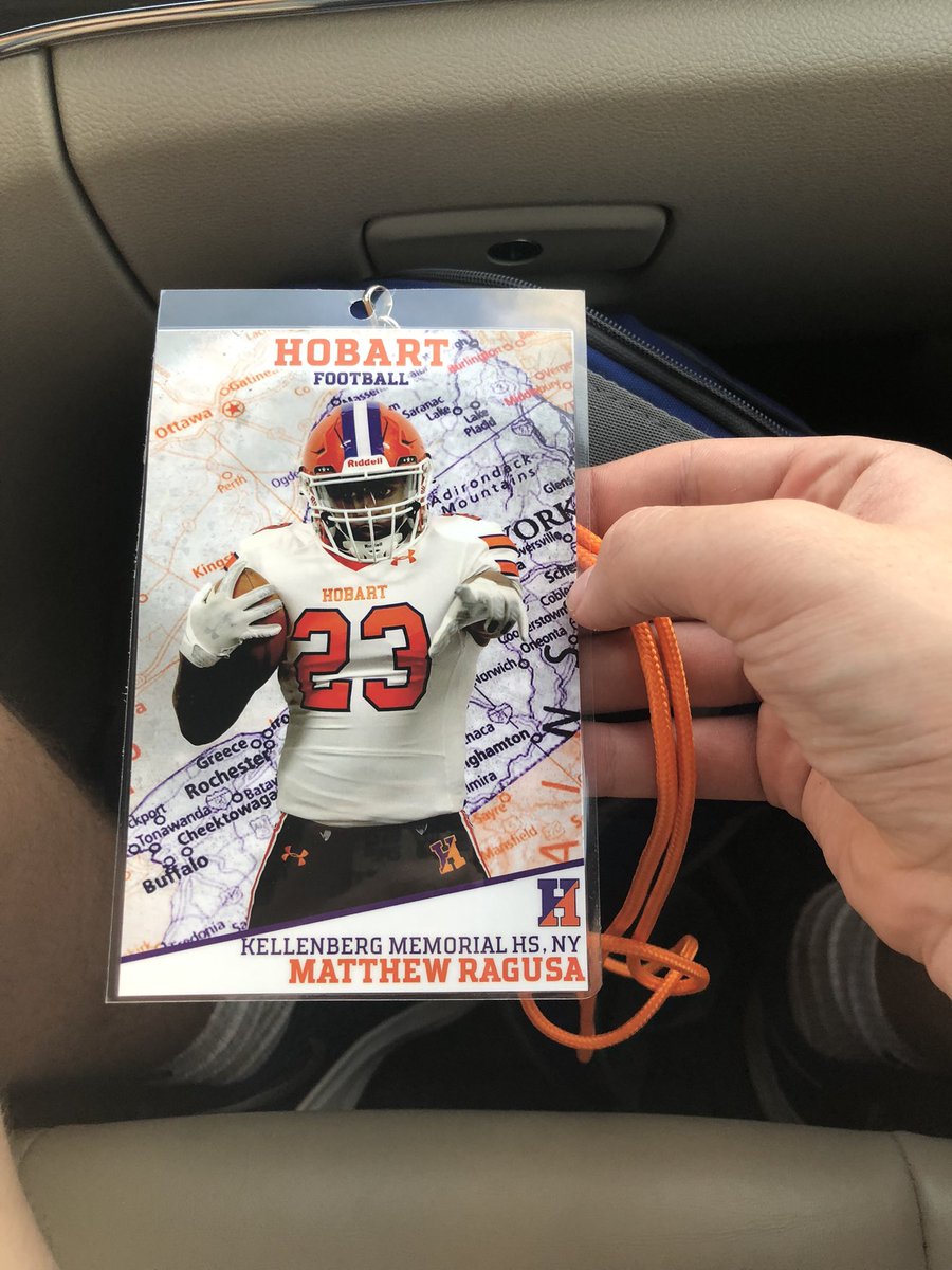 MatthewRagusa10's tweet photo. A huge thank you to @CoachFly_  and @Coach_DeWall  for the Hospitality and the great coaching today at @HobartFootball. I really enjoyed looking around campus and learning what Hobart has to offer @CoachMeisse @KMHSFootball https://t.co/UITADPR3tP