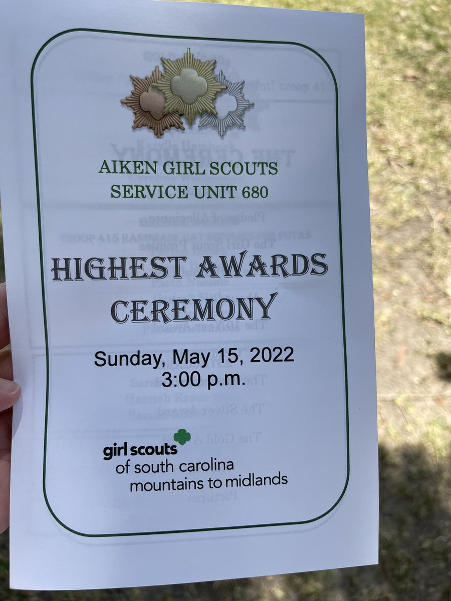 gsscmm's tweet photo. #ceogsscmm It was an honor and a privilege to attend Aiken GS SU 680 Highest Award Ceremony. I couldn’t be more proud of these girls!! https://t.co/VaUmeoUxXg