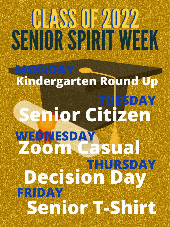Let's celebrate the Class of 2022 with a Senior Spirit Week!  Let's go CC!  💙💛