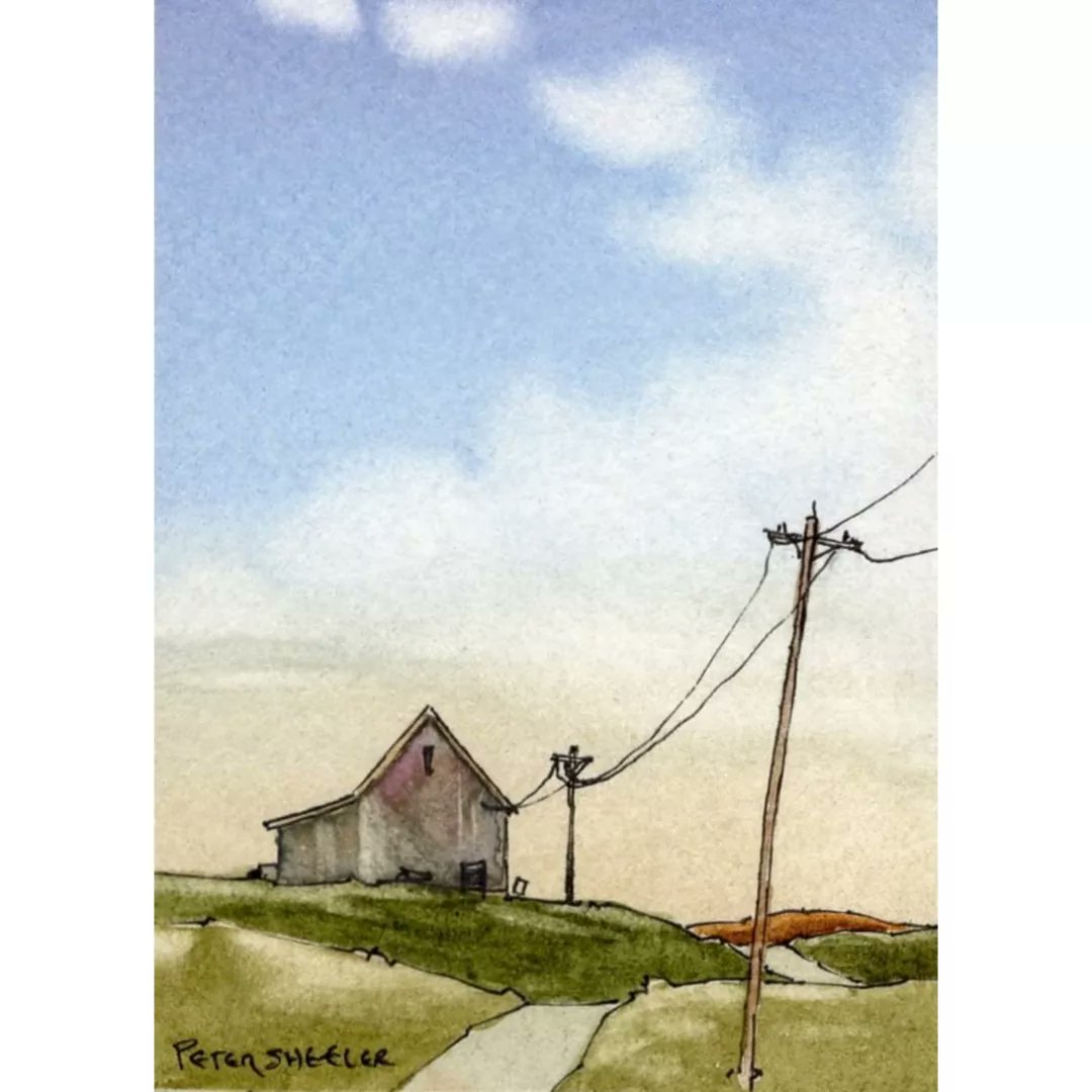 sheelerart's tweet photo. Original Line and wash watercolor and Ink and Pencil Value Study by Peter Sheeler. For sale on eBay.
Original Sunlit barn 5" x 4.5" paper size.
Original 2.5 x3.5 inch watercolor. 

EBAY: https://t.co/JJYShXrfdl

 My new Etsy shop: Prints and downloads https://t.co/jgxzXXTSex https://t.co/omCJjJPY03