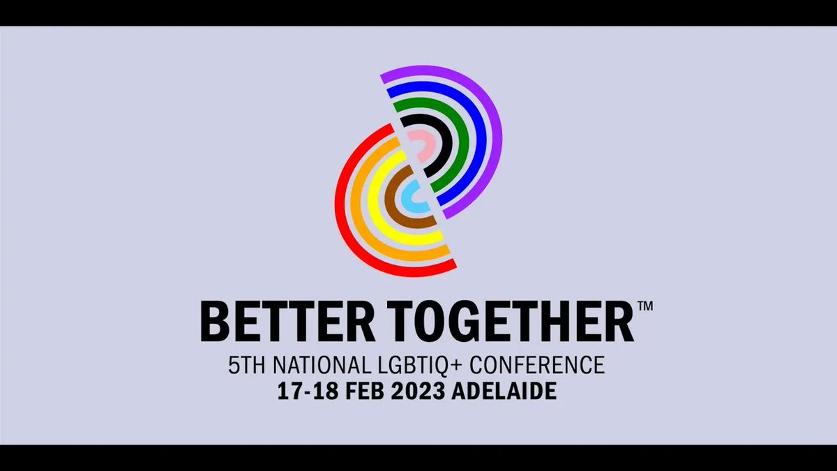 EqualityProj_au's tweet photo. 🌈 We're thrilled to announce, our 5th National LGBTIQ+ Conference, Better Together 2023 is returning to Adelaide on 17-18 February 2023 ahead of #SydneyWorldPride.
Watch the promo video: https://t.co/EyEVyREMJx
#LGBTIQ #LGBT #prideconference #BetterTogether2023 #BetterTogether https://t.co/GiTLiFFs12