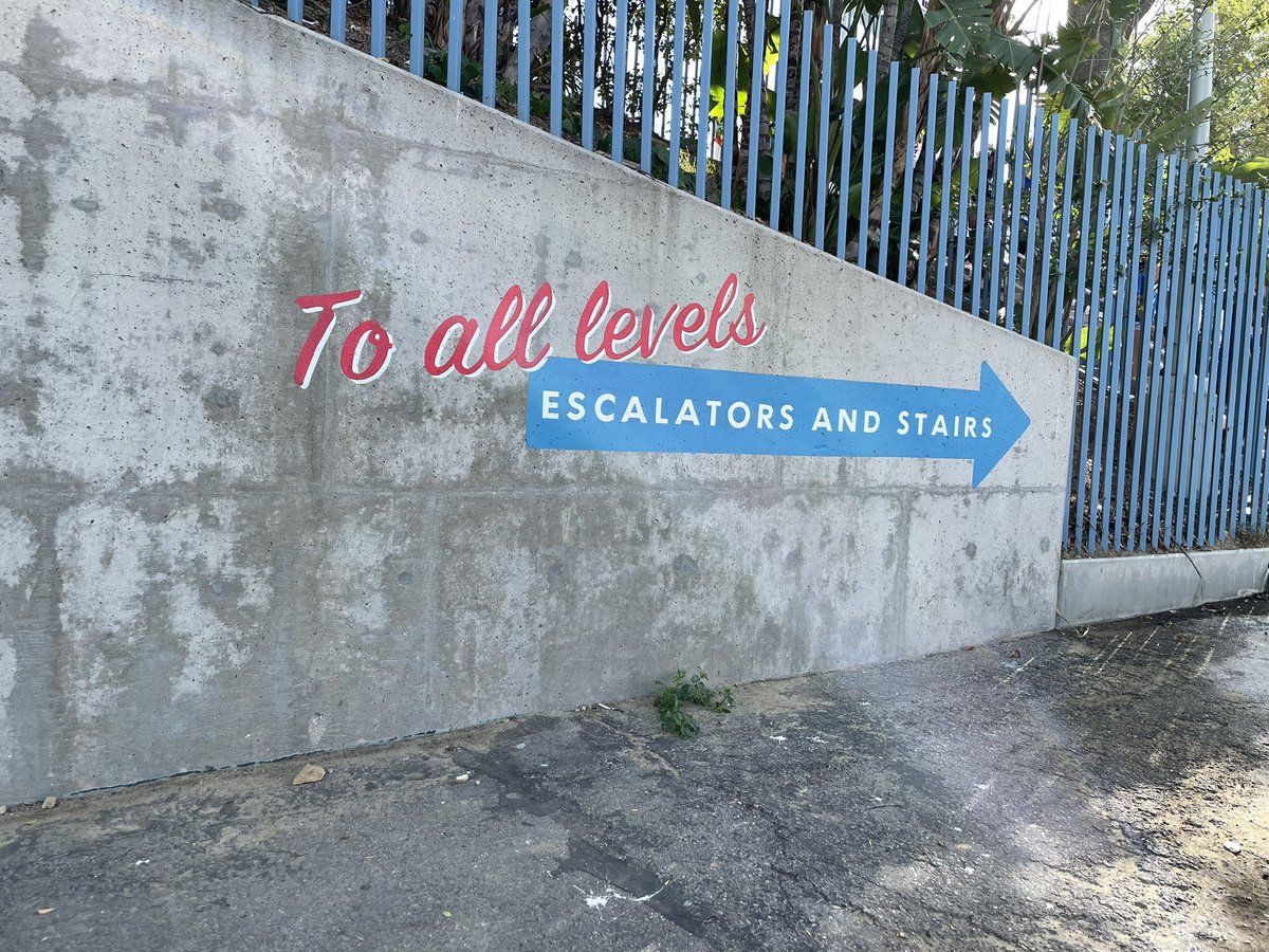 I would like to wish all levels a very escalators and stairs