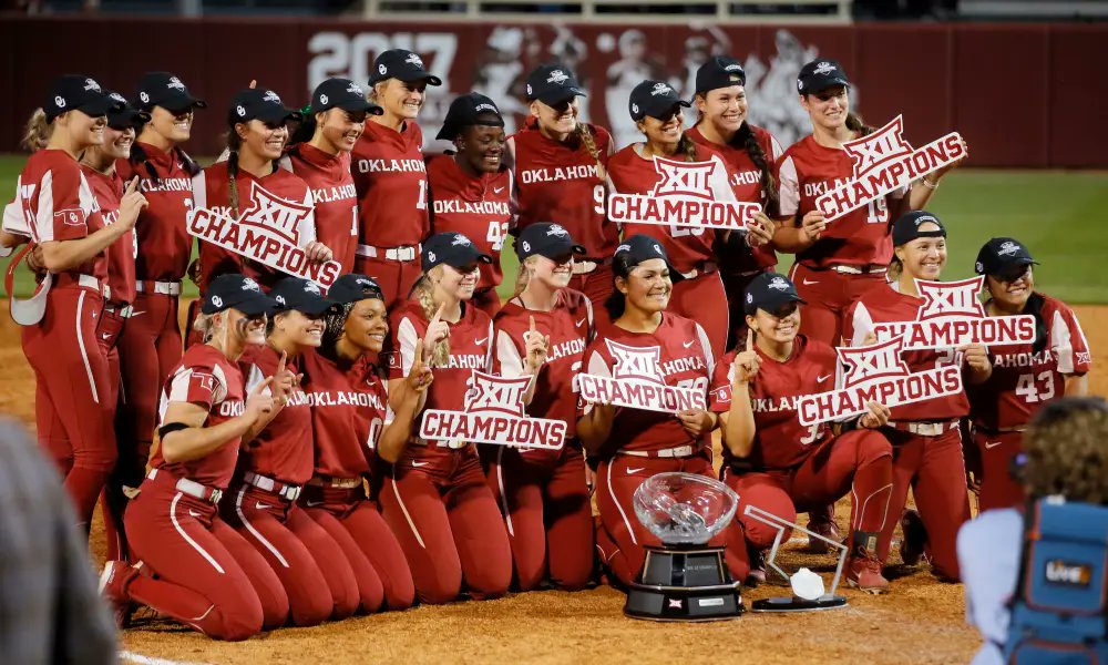 SparksSparksm7's tweet photo. I've defended the right for @CowgirlSB to celebrate winning the TOURNAMENT. But Clarification may be needed apparently. THESE are your Big 12 Champs. OSU is your Big 12 tournament champs. Heartfelt congratulations. (see the little signs and the big trophy?) https://t.co/AhzYCwVZdf