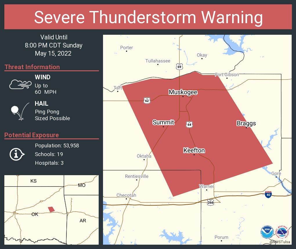 NWS Severe Tstorm on Twitter "Severe Thunderstorm Warning including