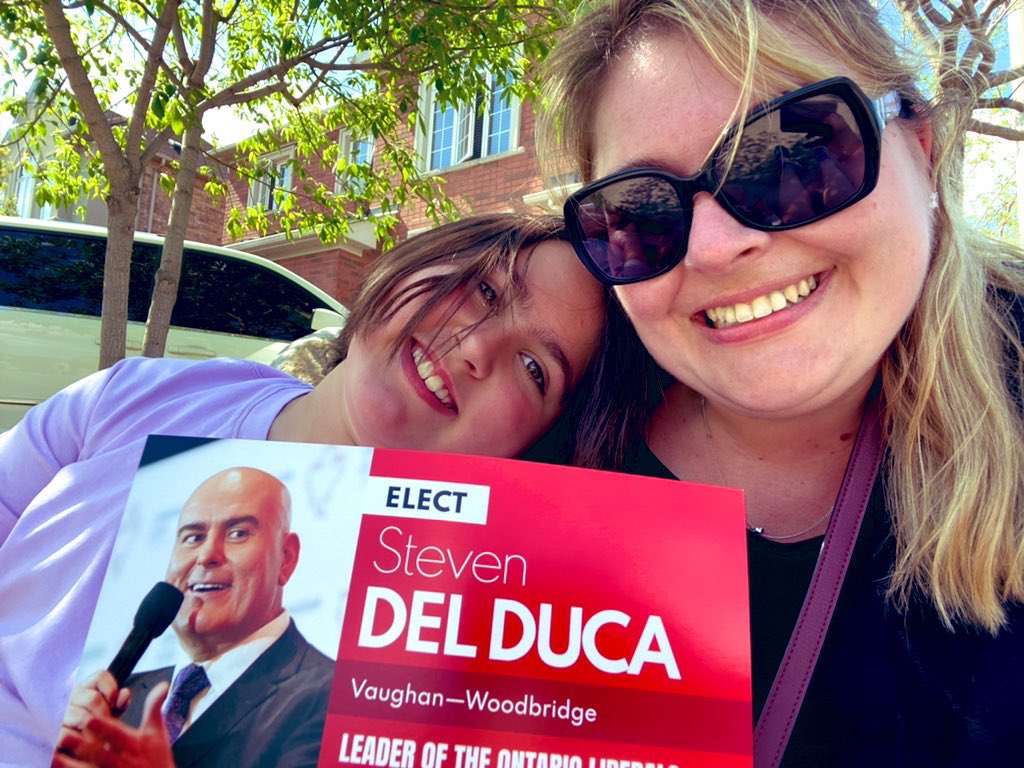 Had a cute canvassing buddy in #Vaughan #Woodbridge today and found lots of support for <a href="/StevenDelDuca/">Steven Del Duca</a>! #TheChoiceIsYours #onpoli
