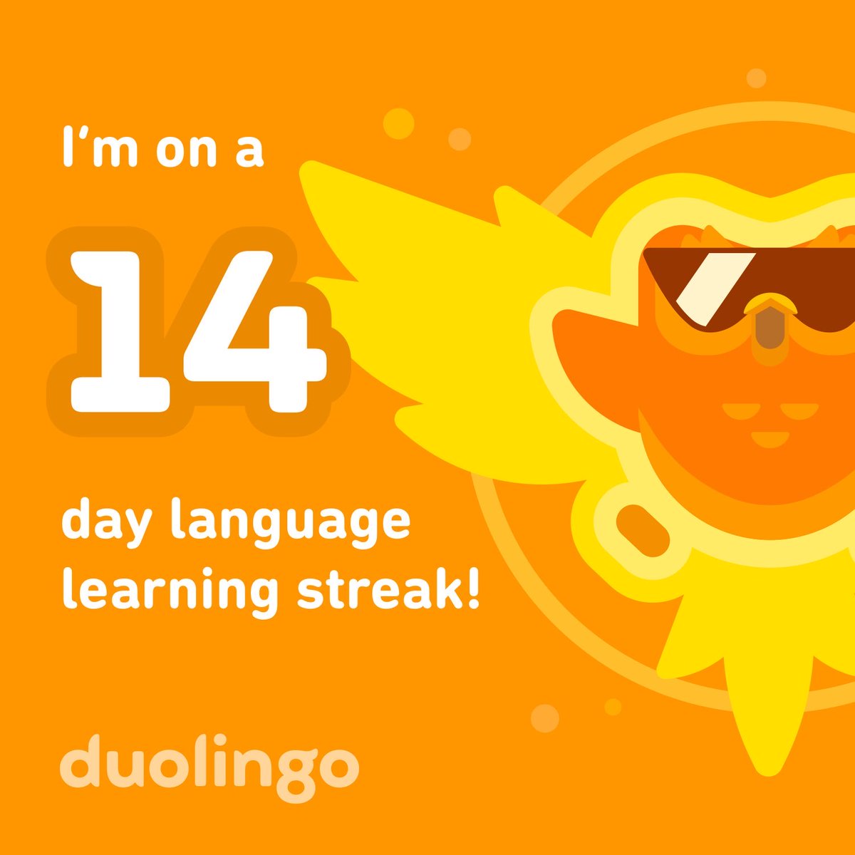 mskgdunn's tweet photo. I’m on a 14 day streak learning Spanish on Duolingo! Join me? https://t.co/p5ntTZ1roq https://t.co/4XZZHVeJHb