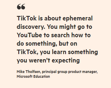 So excited to be part of this new Financial Times article about Excel and TikTok, along with <a href="/themissexcel/">Miss Excel</a> and <a href="/exceldictionary/">Excel Dictionary</a>! 

Micro-learning is real, &amp; TikTok makes learning things easy in a bite-sized way

👉ft.com/content/8efcb6…

#edtech #MIEExpert #MicrosoftEDU <a href="/annacod/">Anna Codrea-Rado</a>