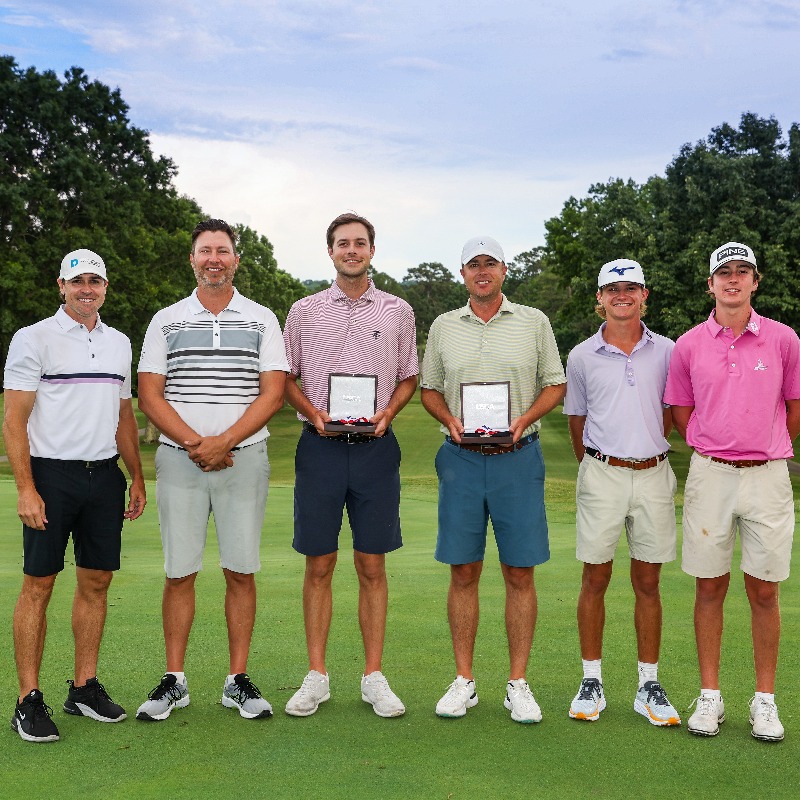 USGA's tweet photo. Three of a kind takes the pot! 

128 was the magic number for our #USFourBall co-medalists. 

Congratulations to Torey Edwards and Bret Parker; Davis Womble and Chad Wilfong; and Carter Loflin and Wells Williams 🏅🏅🏅
