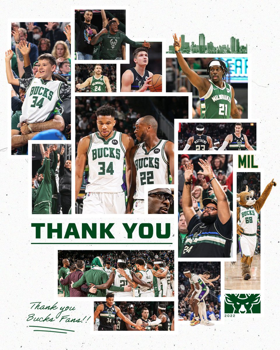 Not the result we wanted but an incredible season nonetheless. 

Thank you, Bucks fans!! 💚