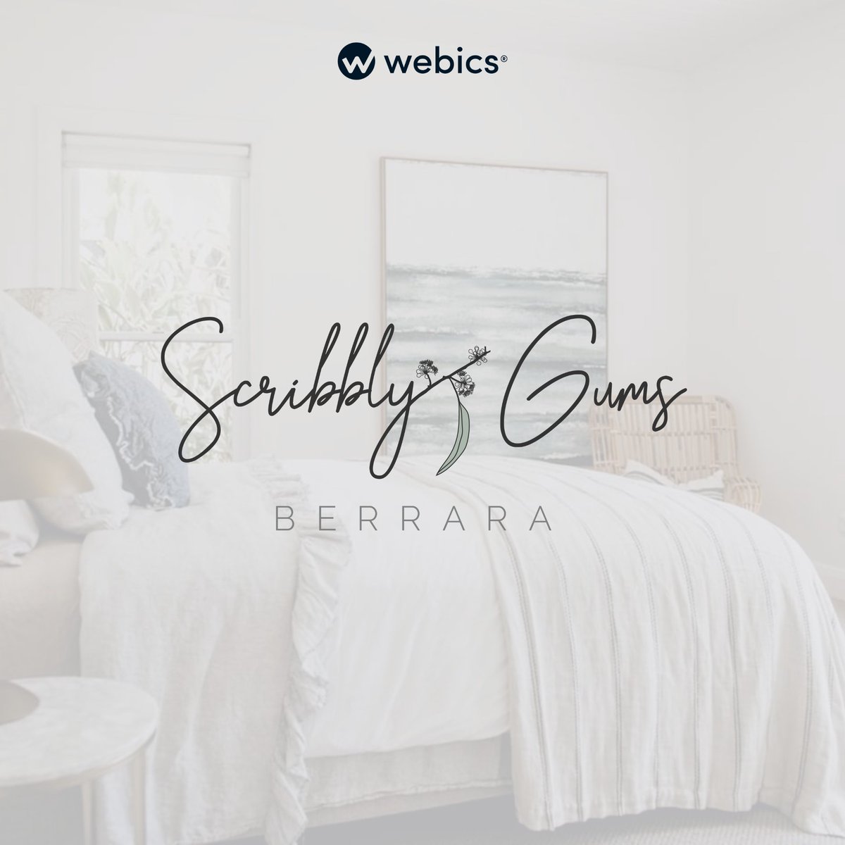webics's tweet photo. Scribbly Gums Berrara wanted a modern logo that incorporated nature, a monochrome colour palette &amp; the feeling of tranquility to reflect the coastal getaway home. We created a bespoke logo that has a personal and natural feel. 
Contact Webics for your bespoke logo 1300 932 427. https://t.co/AL2LKFQIS7