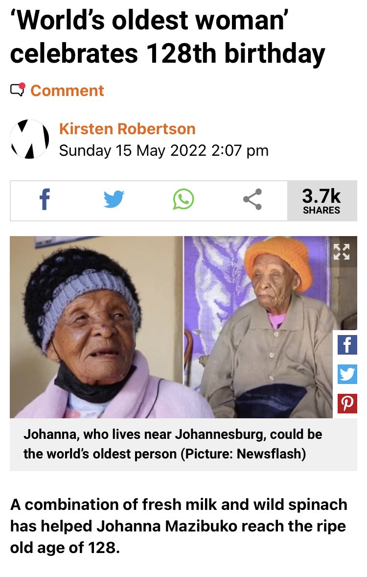 Happy Birthday Johanna Mazibuko who has reached the age of 128🎉🥳🎂👊🏿👍🏿🙏🏿 She was born in 1894!