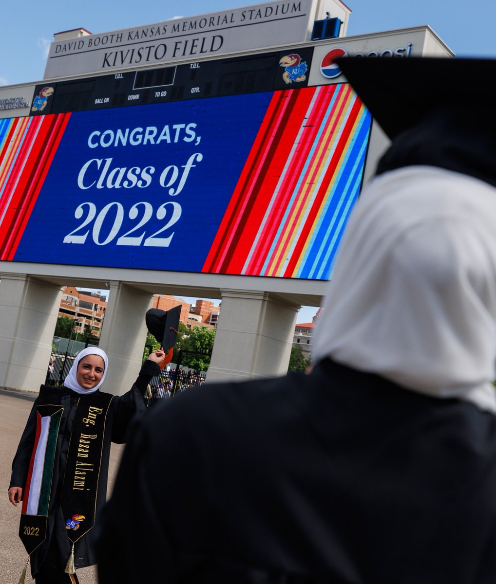 UnivOfKansas's tweet photo. Together, we walked. Cheered. Chanted. Congratulations to our 2022 #KUGrads. https://t.co/rBcw4mSdrX