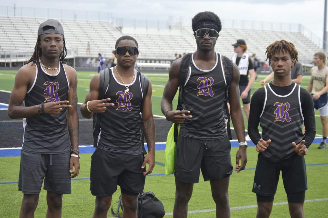 OCC Buckeye division Runner up 4x100 relay. Deon Campbell, Markez Gillam, Ibrahim Fall, Zayvion Mallory (L to R) 🥈 #reynproud #occrunnerup #getpaid