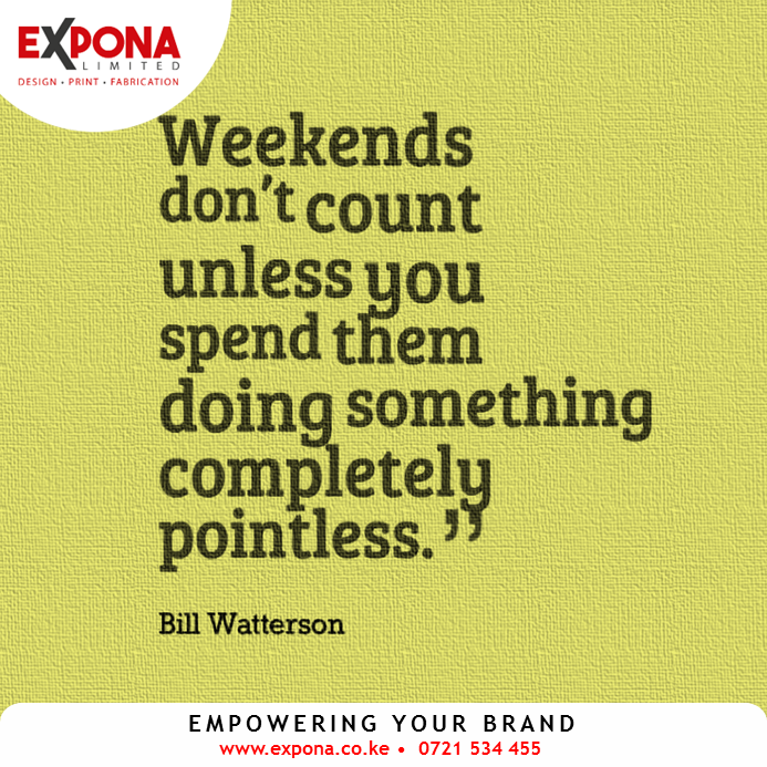 ExponaLimited's tweet photo. Make sure you'll sit &amp; do nothing at some point this weekend!😎😁

Have a great weekend!! https://t.co/vXlDIwAY7r