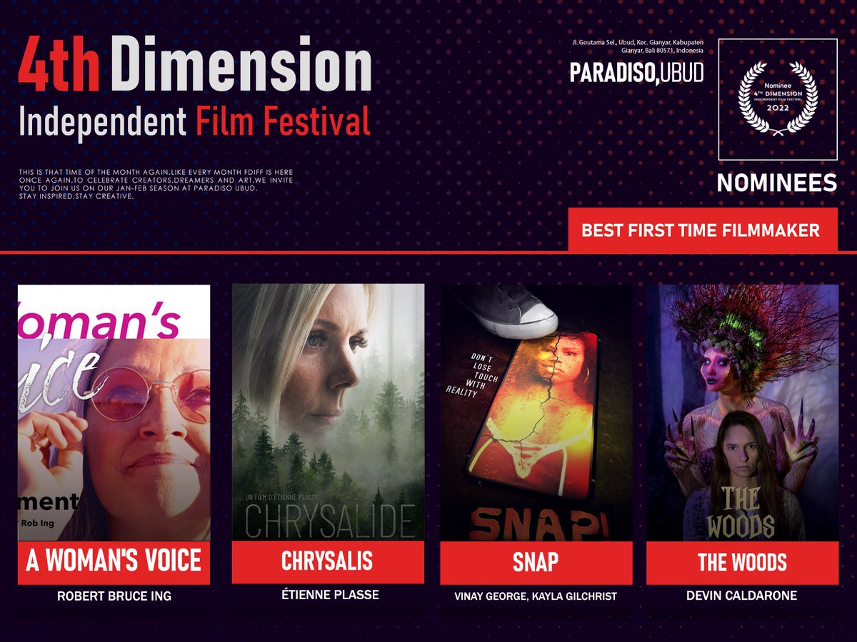 4D_FilmFest's tweet photo. Congratulations to the nominee of Best Feature script and Best First time Filmmaker category in our March-April season.
.
#nominee #indiefilmfestival #bali #indonesia #fdiff2022 #filmfreeway https://t.co/vlt6cDVUxs