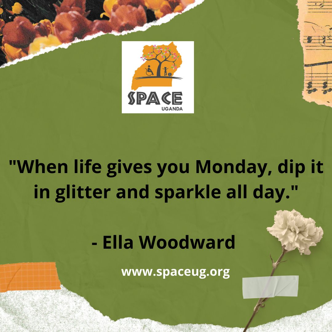 space_uganda's tweet photo. It's a new week π€
We wish you glitters this week π€
#spaceuganda
#spaceugandacharityrun
#childrenwithdisabilities
#inclusion https://t.co/ekhZuxNfx0