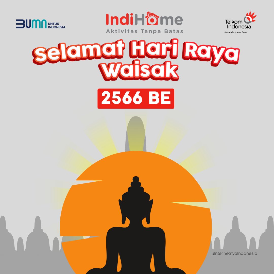 indihomesbu's tweet photo. Selamat Hari Raya Waisak!

Semoga Semua Makhluk Hidup Berbahagia dan terbebas dari segala kebencian serta permusuhan.

#AktivitasTanpaBatas
#InternetnyaIndonesia
#IndiHomeMbois https://t.co/eV1GWPfslP