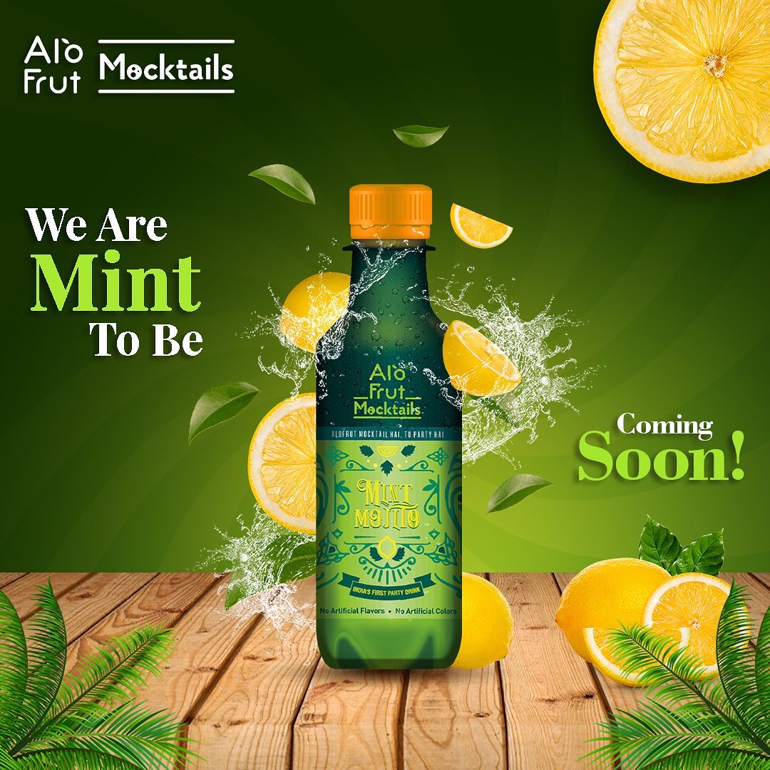 alofrutofficial's tweet photo. There's nothing like a Mojito on a hot day. 🍋

Get ready to enjoy the refreshing taste of lime &amp; mint with AloFrut Mocktails!!

#AloFrut #Mocktails #NewlyLaunched #LaunchingSoon #MintMojito #KiwiMojito #Kiwi #Mocktails #BloodOrange #MocktailInAbottle #Bottle #NewPacks https://t.co/ep1OoGcmkt