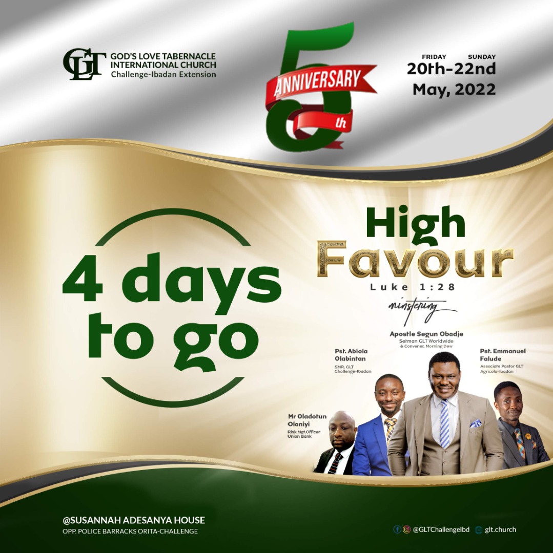 abiolabintan's tweet photo. 04 Days to Go! ⏳⏳⏳
There are moments in time that transforms a man’s life completely. Mary’s encounter with the Angel was one of such (Luke 1:27-35).

Come and experience God's immense power at work.
A life-changing encounter with God awaits you!

20th – 22nd May 2022 https://t.co/DyrWhQCXiz